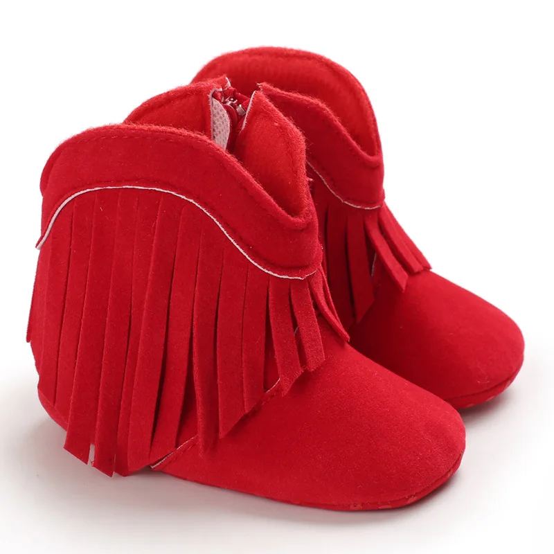Yibubu Baby Girls Fringe Trim Sweet Western Boots Tassels Warm High Top Boots, Non-slip Soft Thick Crib Baby Shoes 5 Yibubu Baby Girls Fringe Trim Sweet Western Boots Tassels Warm High Top Boots, Non-slip Soft Thick Crib Baby Shoes 5
