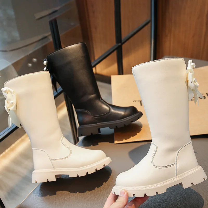 Kids Shoes for Girl Children Shoes Kids Boots Autumn Winter Fashion High Top Student Shoes Girls Sneakers Winter Boots with Bow 4 Kids Shoes for Girl Children Shoes Kids Boots Autumn Winter Fashion High Top Student Shoes Girls Sneakers Winter Boots with Bow 4