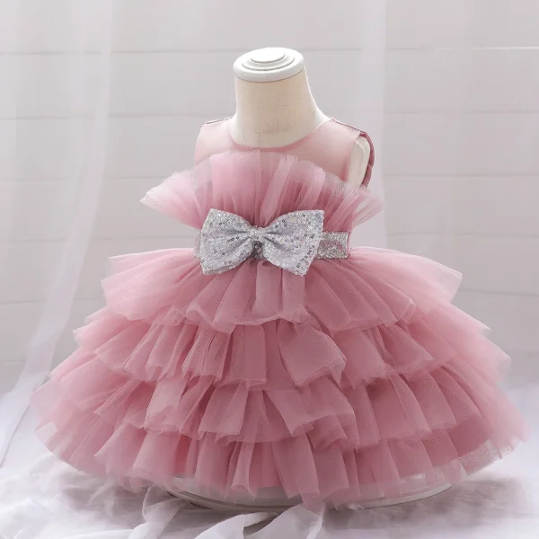1 Year Birthday Baby Girl Party Dress Baptism Infant Christening Gown Newborn Toddlers Bebes Kids Clothes 12 18 Months Vestidos 2