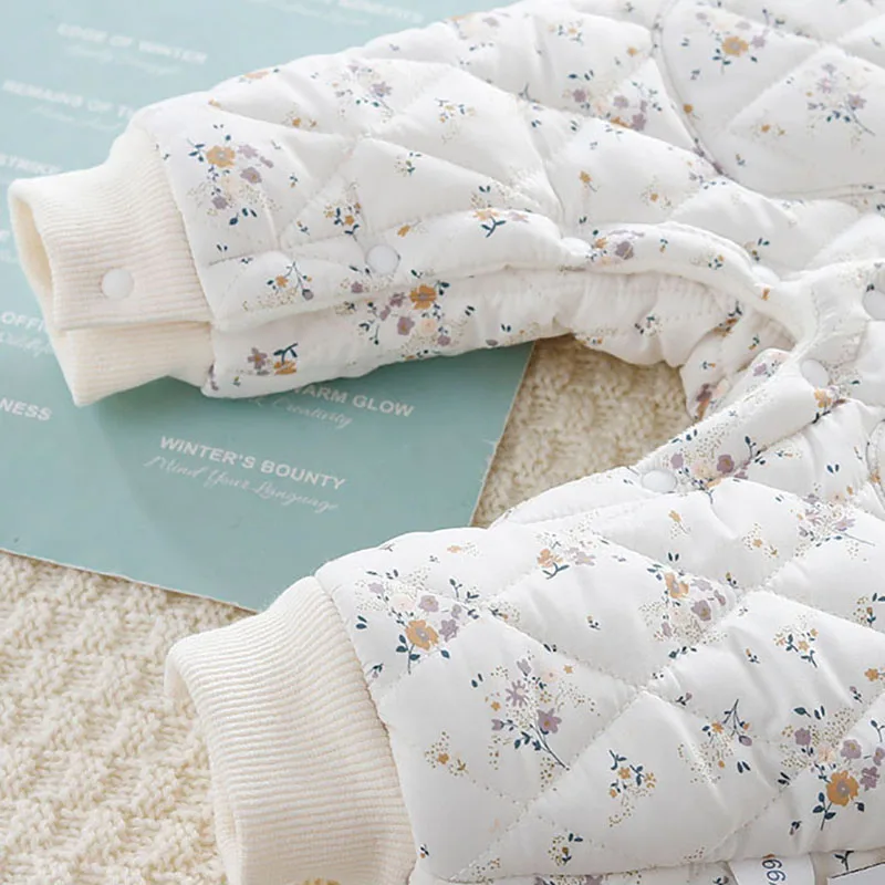 2024 Fall & Winter Baby Clothes 0-2 Y Sweet Toddler Girls Floral Fur Lining Rompers Infant Newborn Warm Jumpsuit with Hat 6 2024 Fall & Winter Baby Clothes 0-2 Y Sweet Toddler Girls Floral Fur Lining Rompers Infant Newborn Warm Jumpsuit with Hat 6