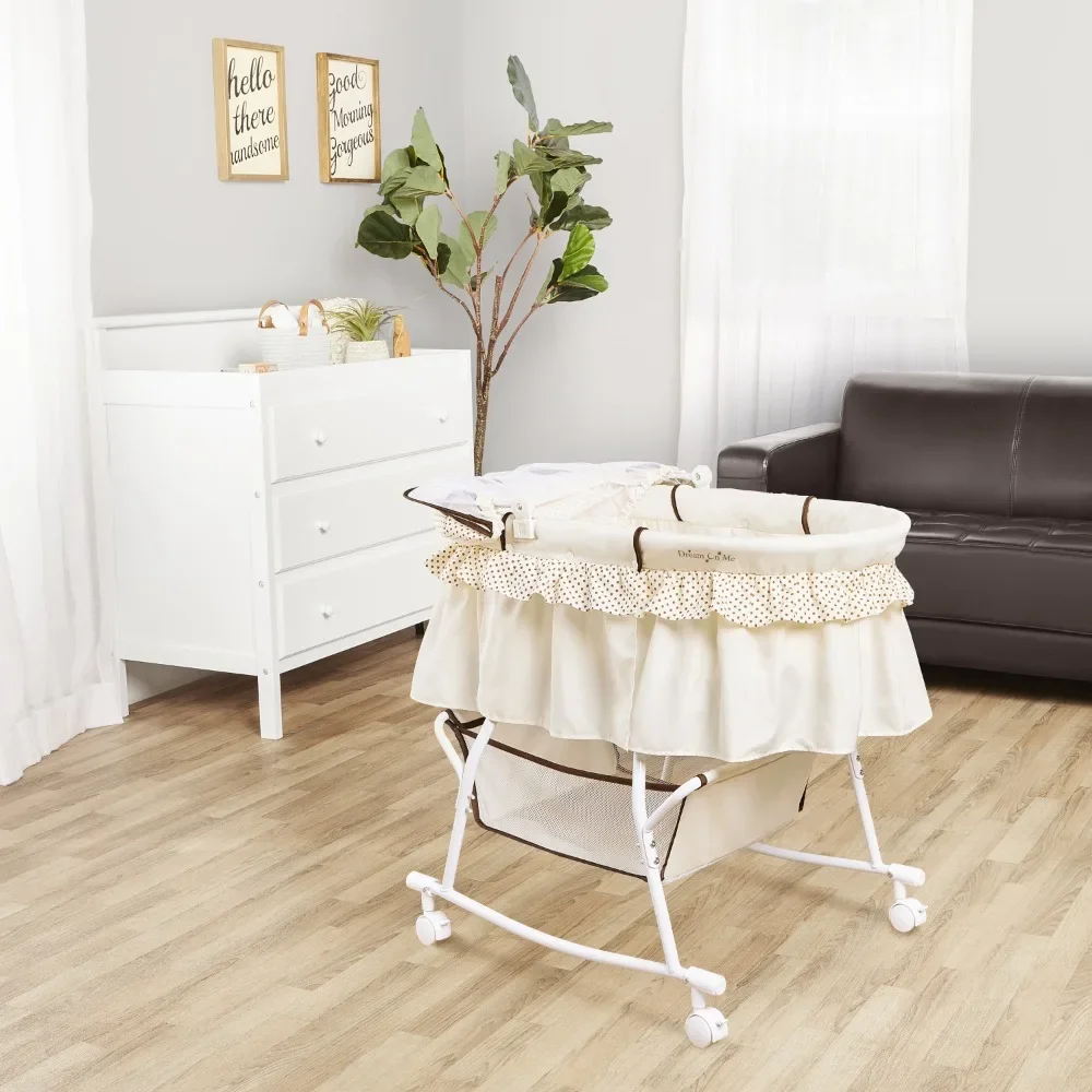 Dream on Me Lacy Portable 2-in-1 Bassinet & Cradle in Cream, Lightweight Baby Bassinet 2 Dream on Me Lacy Portable 2-in-1 Bassinet & Cradle in Cream, Lightweight Baby Bassinet 2