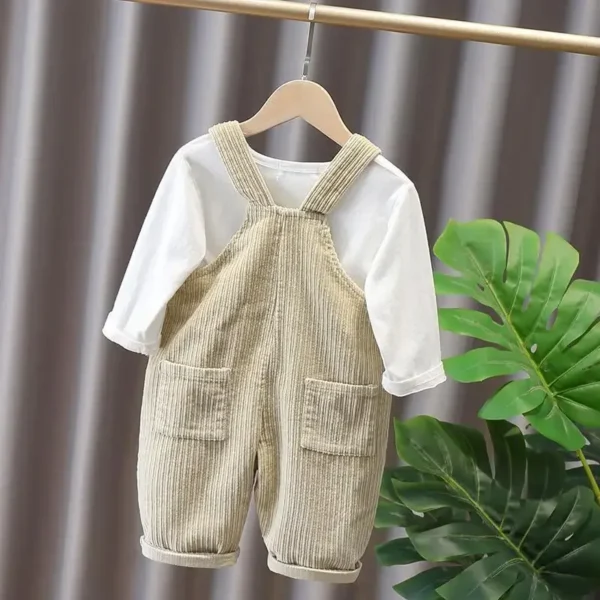 1-4Y Children's Bear Corduroy Kids Overalls Spring Autumn Clothes Toddler Overalls Boys Girls Casual Pants Baby Girl Jumpsuit 6