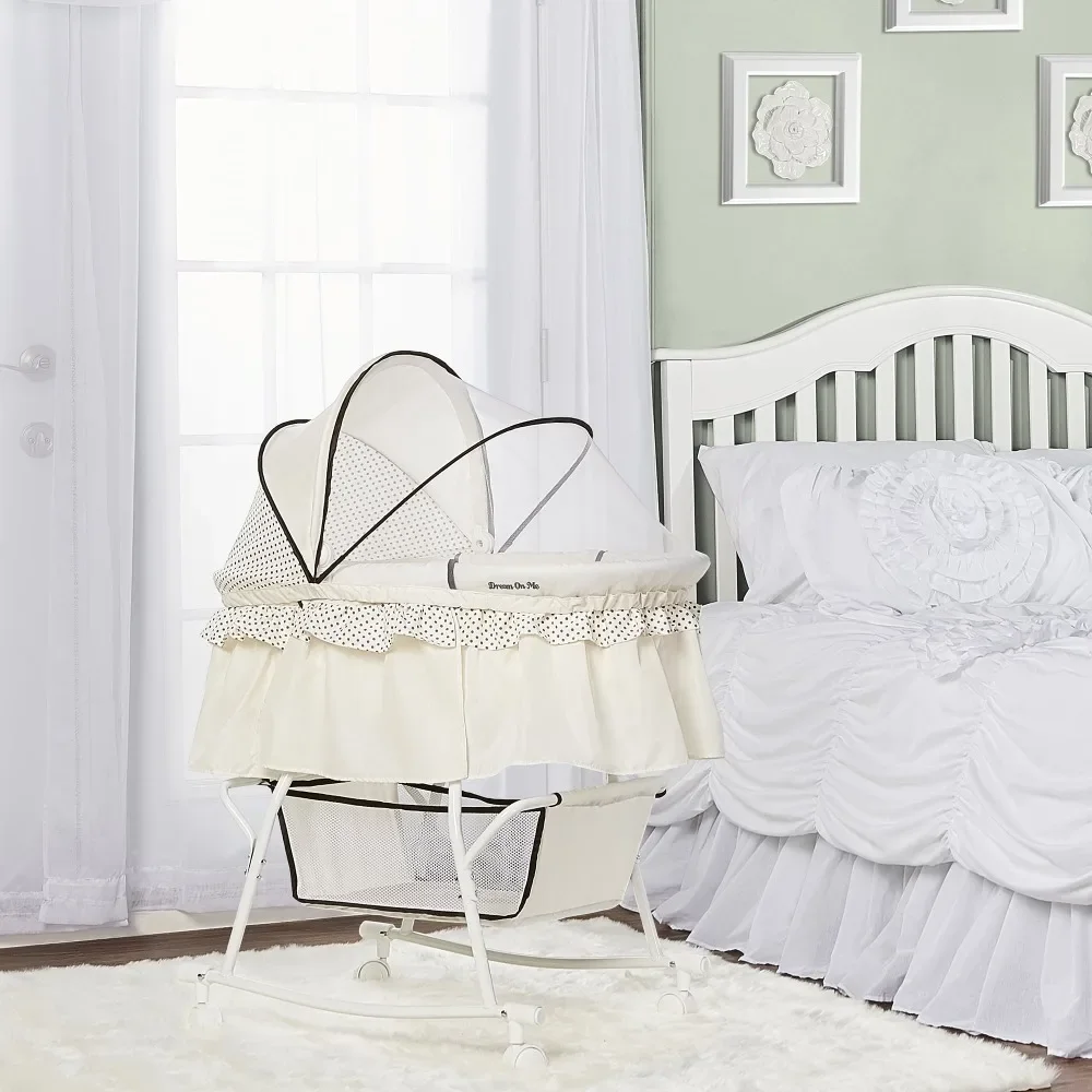 Dream on Me Lacy Portable 2-in-1 Bassinet & Cradle in Cream, Lightweight Baby Bassinet 3 Dream on Me Lacy Portable 2-in-1 Bassinet & Cradle in Cream, Lightweight Baby Bassinet 3