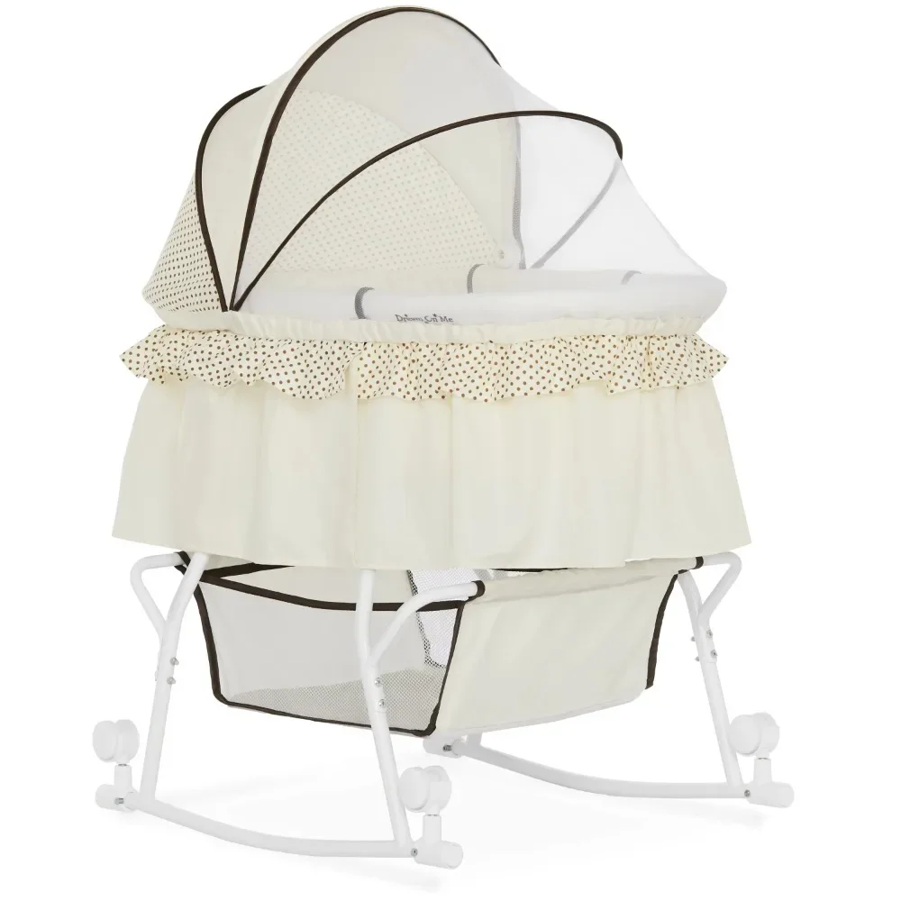 Dream on Me Lacy Portable 2-in-1 Bassinet & Cradle in Cream, Lightweight Baby Bassinet 1 Dream on Me Lacy Portable 2-in-1 Bassinet & Cradle in Cream, Lightweight Baby Bassinet 1