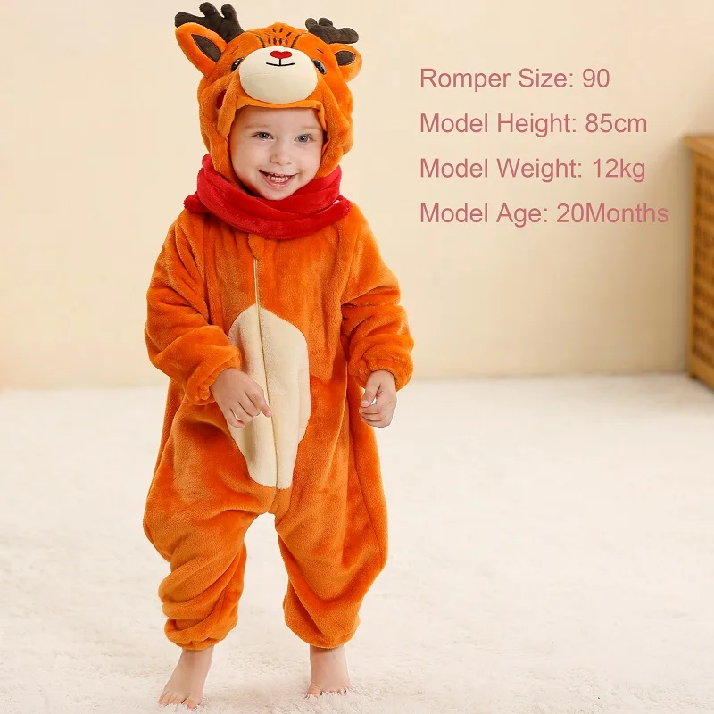 MICHLEY Halloween Winter Baby Rompers Hooded Flannel Toddler Infant Clothes Overall Bodysuits Jumpsuit Costume For Kids Girl Boy 2 MICHLEY Halloween Winter Baby Rompers Hooded Flannel Toddler Infant Clothes Overall Bodysuits Jumpsuit Costume For Kids Girl Boy 2