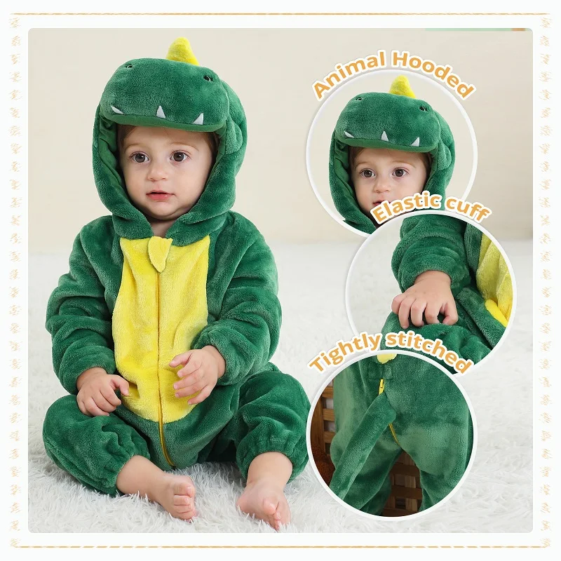 MICHLEY Halloween Winter Baby Rompers Hooded Flannel Toddler Infant Clothes Overall Bodysuits Jumpsuit Costume For Kids Girl Boy 5 MICHLEY Halloween Winter Baby Rompers Hooded Flannel Toddler Infant Clothes Overall Bodysuits Jumpsuit Costume For Kids Girl Boy 5
