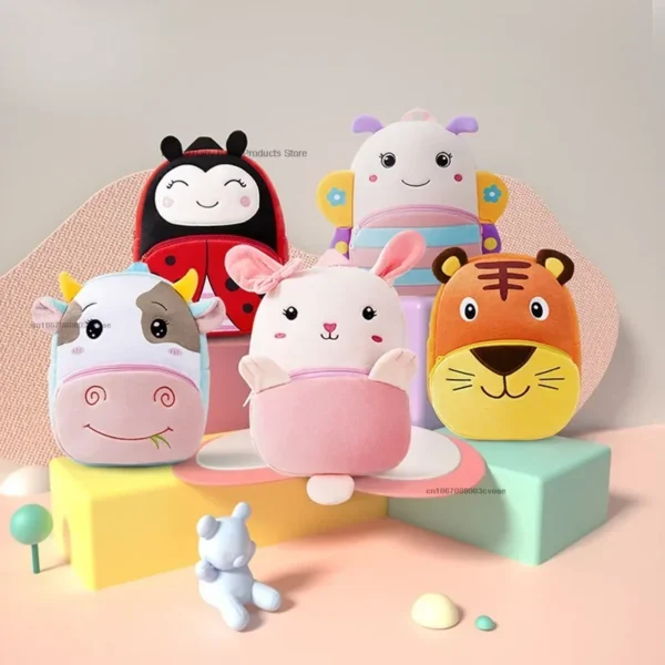 3D Cartoon Animal Children Backpack Cute Rabbit Bee Cow Kids Bags School Bag Kindergarten Boys Girls Schoolbags Mini Backpack 1