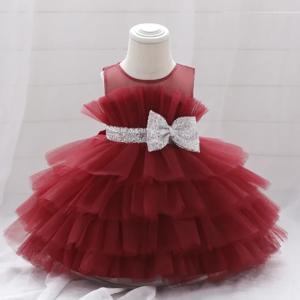 1 Year Birthday Baby Girl Party Dress Baptism Infant Christening Gown Newborn Toddlers Bebes Kids Clothes 12 18 Months Vestidos 6
