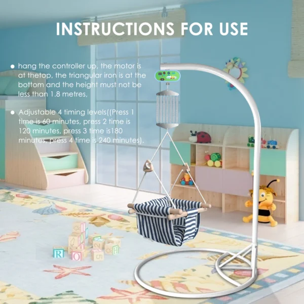 Baby Swing Baby Bouncer Controller Automatic Spring For Baby Cradle And Baby Hammock With Adjustable Timer Free Your Hands 4