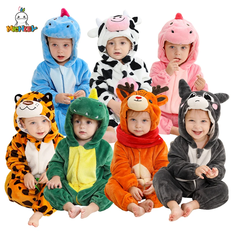 MICHLEY Halloween Winter Baby Rompers Hooded Flannel Toddler Infant Clothes Overall Bodysuits Jumpsuit Costume For Kids Girl Boy 1 MICHLEY Halloween Winter Baby Rompers Hooded Flannel Toddler Infant Clothes Overall Bodysuits Jumpsuit Costume For Kids Girl Boy 1