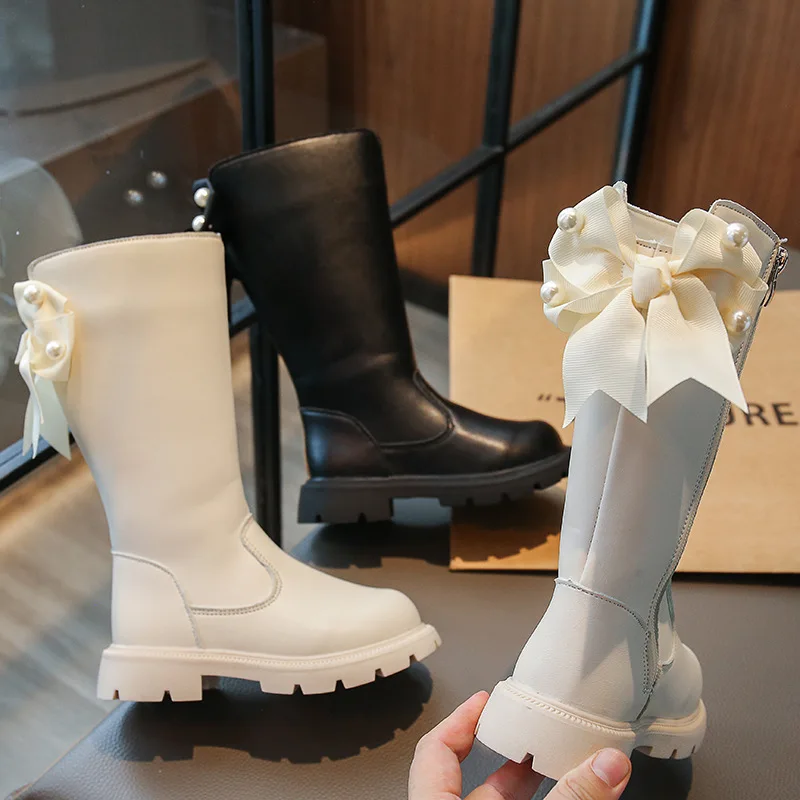 Kids Shoes for Girl Children Shoes Kids Boots Autumn Winter Fashion High Top Student Shoes Girls Sneakers Winter Boots with Bow 1 Kids Shoes for Girl Children Shoes Kids Boots Autumn Winter Fashion High Top Student Shoes Girls Sneakers Winter Boots with Bow 1