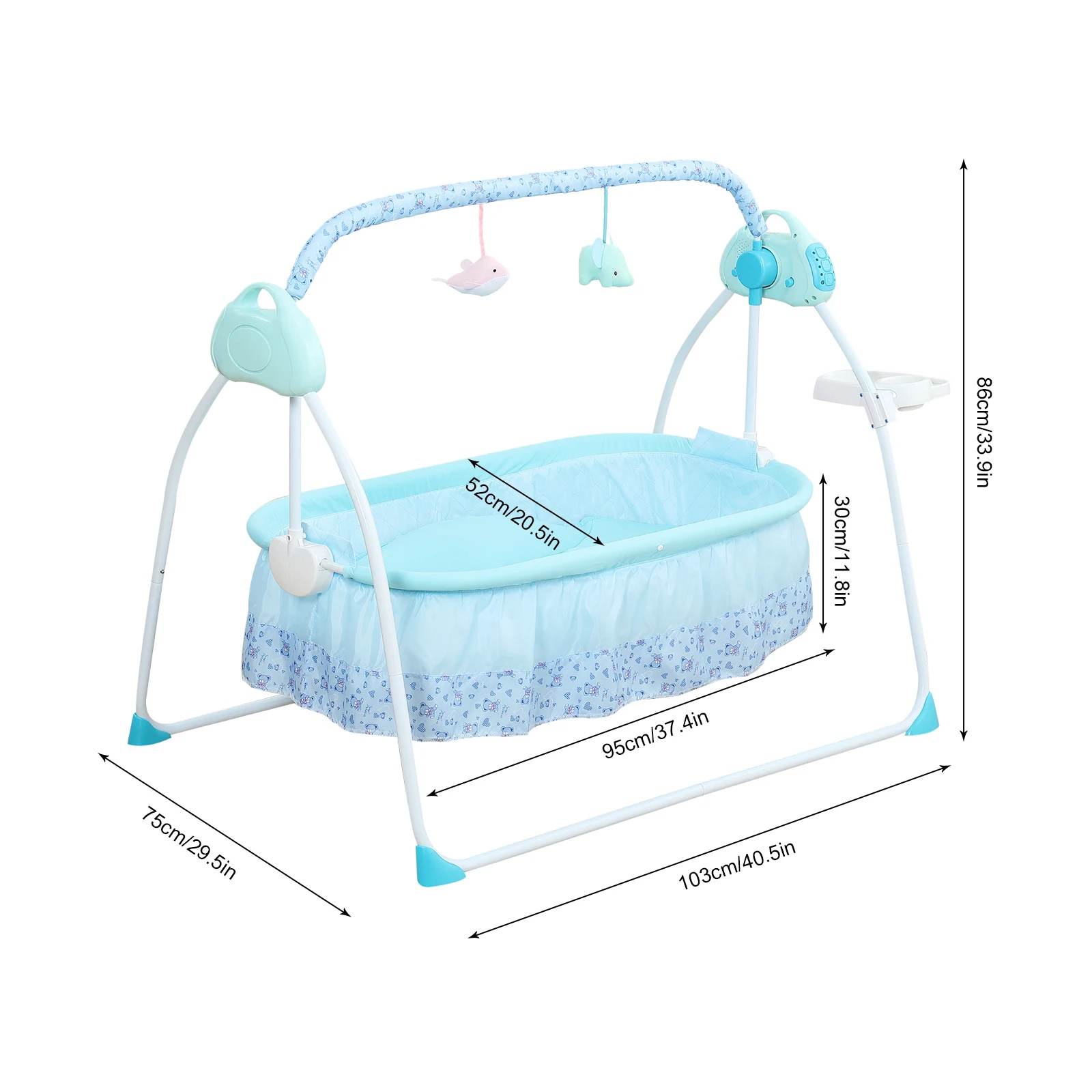 0-18 Months 25kg Electric Baby Crib Cradle Infant Rocker Auto Swing Bed Baby Cradle 4 0-18 Months 25kg Electric Baby Crib Cradle Infant Rocker Auto Swing Bed Baby Cradle 4