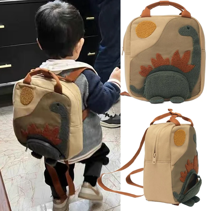 New Embroidered Kids Backpack Cute Cartoon Dinosaur Girls Boy Backpack Canvas Kids Schoold Bags Kindergarten Children's Backpack 1 New Embroidered Kids Backpack Cute Cartoon Dinosaur Girls Boy Backpack Canvas Kids Schoold Bags Kindergarten Children's Backpack 1