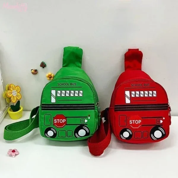 Cute Cartoon Car Children's Chest Bag Little Boy Handsome Messenger Bags Baby Go Out Backpack Trendy Girls Baby Kids Waist Bag 2