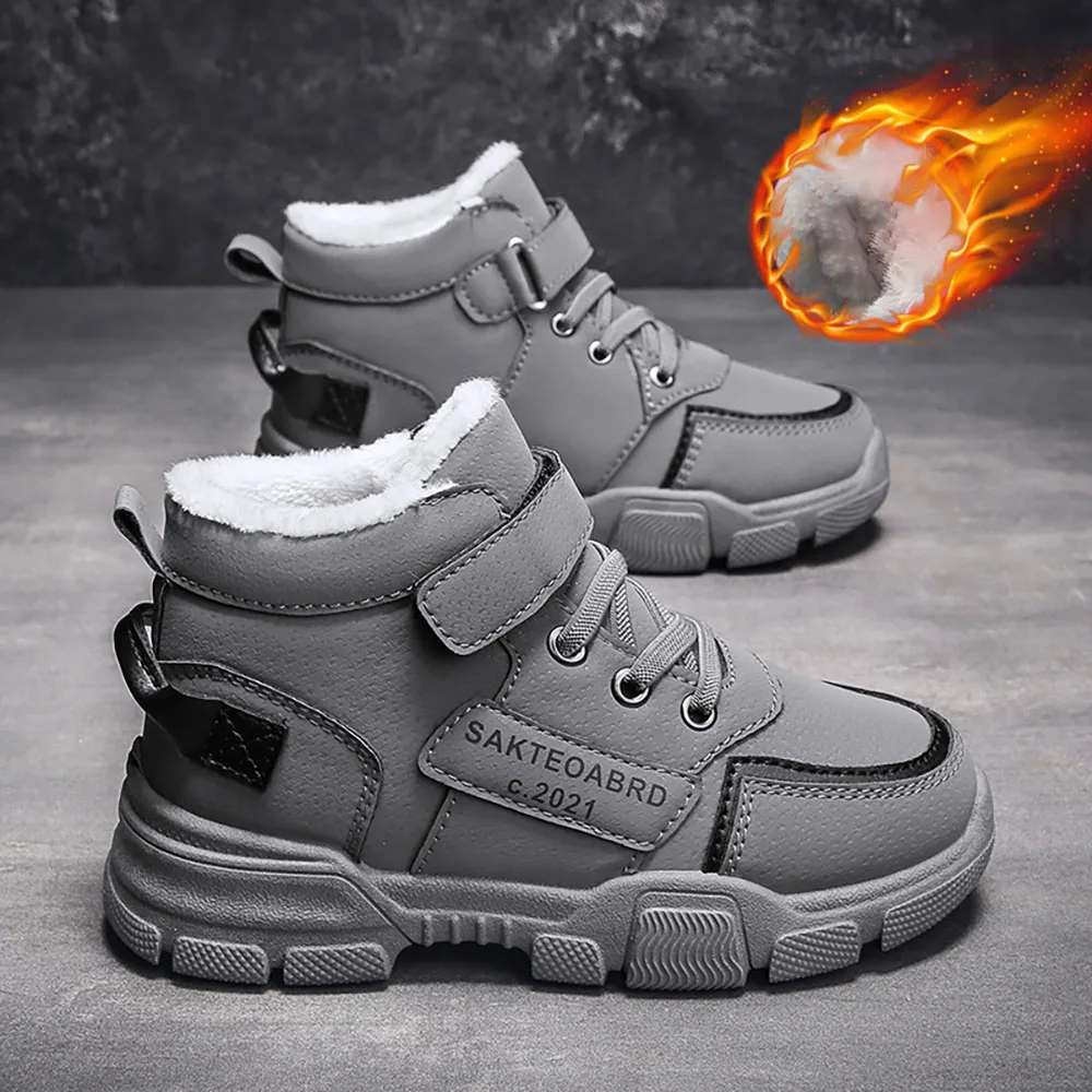Winter Snow Boots For Children 2024 Trend Fashion Plush Cotton Shoes Thick Warm Teenager Faux Fur Boots For Kids 1 Winter Snow Boots For Children 2024 Trend Fashion Plush Cotton Shoes Thick Warm Teenager Faux Fur Boots For Kids 1