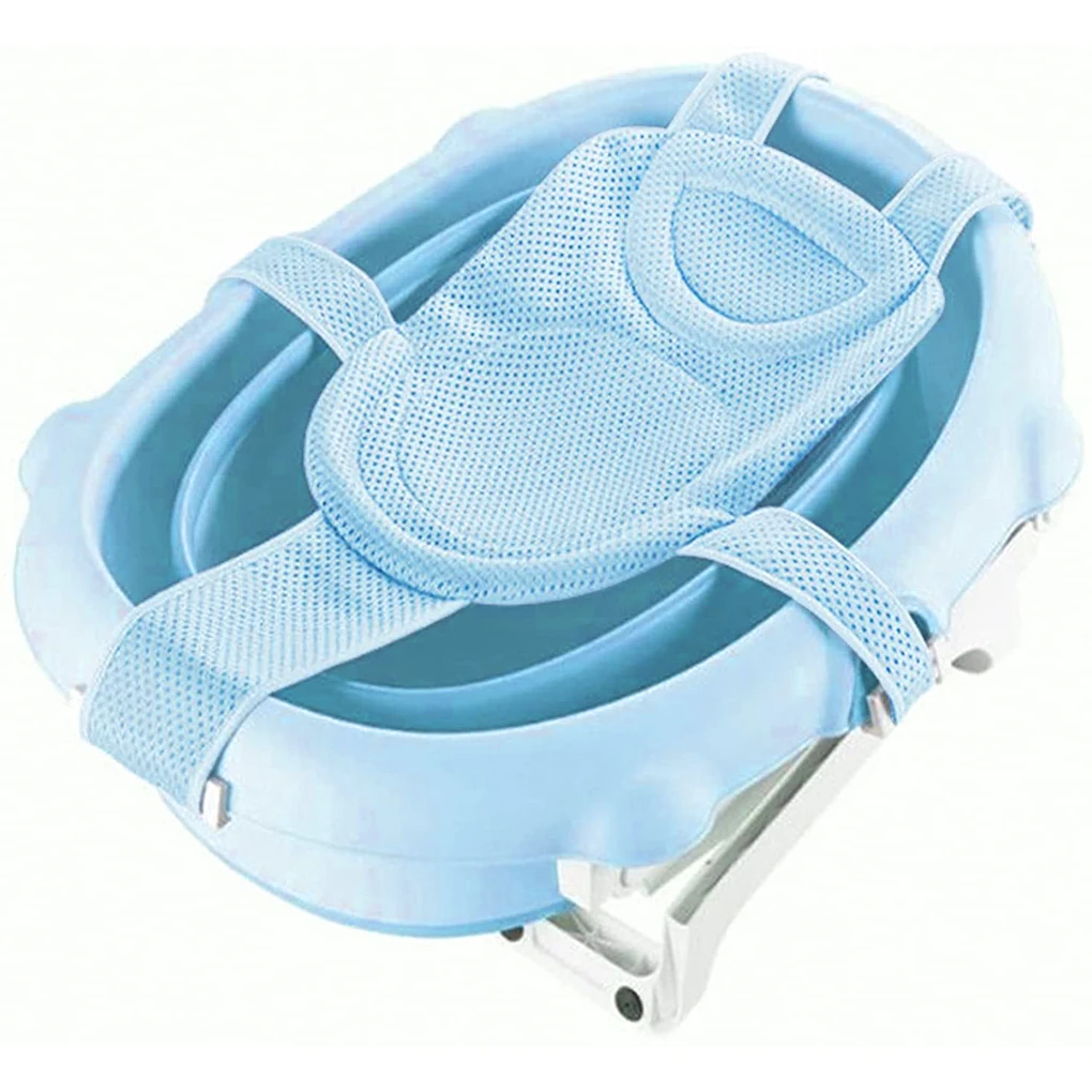 Newborn Bathtub Pillow Cushion Adjustable Soft Anti-slip High Elasticity Infant Bath Mat Cross-shaped Bath Net Shower Cradle 3 Newborn Bathtub Pillow Cushion Adjustable Soft Anti-slip High Elasticity Infant Bath Mat Cross-shaped Bath Net Shower Cradle 3