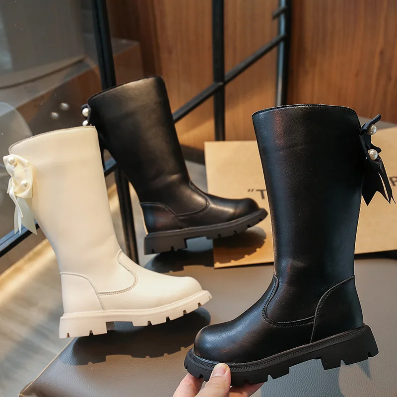 Kids Shoes for Girl Children Shoes Kids Boots Autumn Winter Fashion High Top Student Shoes Girls Sneakers Winter Boots with Bow 3 Kids Shoes for Girl Children Shoes Kids Boots Autumn Winter Fashion High Top Student Shoes Girls Sneakers Winter Boots with Bow 3