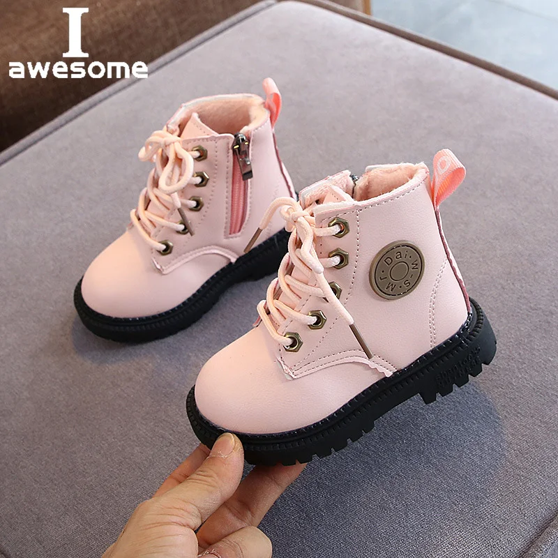 2023 British Spring Autumn Winter Children Boots Boys Girls Leather Boots Plush Waterproof Non-slip Warm Kids Boots Shoes 1 2023 British Spring Autumn Winter Children Boots Boys Girls Leather Boots Plush Waterproof Non-slip Warm Kids Boots Shoes 1