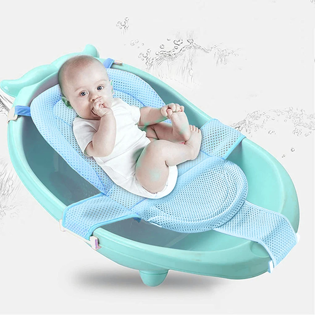 Newborn Bathtub Pillow Cushion Adjustable Soft Anti-slip High Elasticity Infant Bath Mat Cross-shaped Bath Net Shower Cradle 2 Newborn Bathtub Pillow Cushion Adjustable Soft Anti-slip High Elasticity Infant Bath Mat Cross-shaped Bath Net Shower Cradle 2